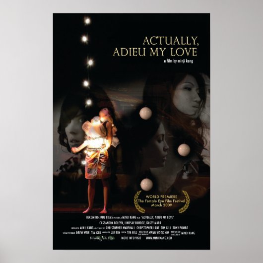 Adieu My Love Film Poster (Devant)