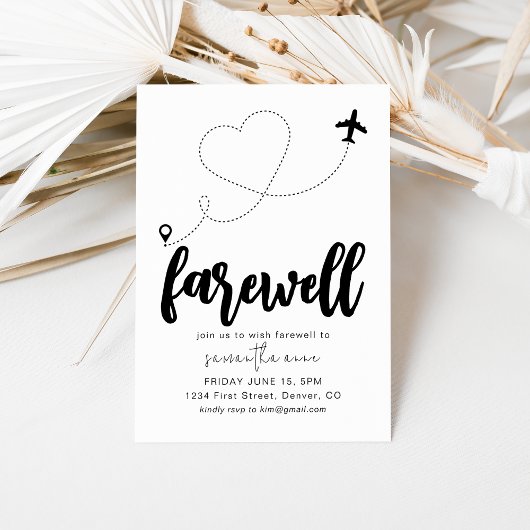 Adieu Retraite Déménagement Fête Invitation