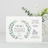 Adieu Sortir de la fête Invitation Kraft Rustic Ar (Debout devant)