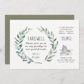 Adieu Sortir de la fête Invitation Kraft Rustic Ar (Devant / Derrière)