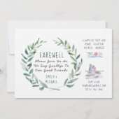 Adieu Sortir de la fête Invitation Kraft Rustic Ar (Devant)