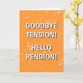 Adieu tension bonjour carte d'accueil pension (Fleur jaune)