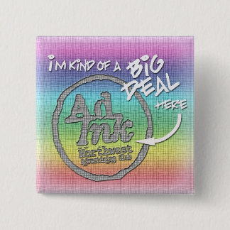 AdInk Big Deal Button, Hippie Style Vierkante Button 5,1 Cm