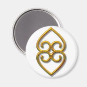 Adinkra-aarde-goud Magneet (Voorkant / Achterkant)