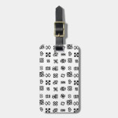 Adinkra Afrikaanse symbolen Bagagelabel (Voorkant verticaal)