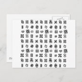 Adinkra Afrikaanse symbolen Briefkaart (Voorkant / Achterkant)