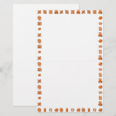 Adinkra Afrikaanse symbolen Briefpapier (Voorkant / Achterkant)