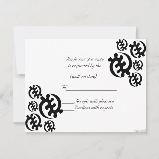 adinkra gye nyame (met uitzondering van God) iii r RSVP Kaartje (Voorkant)