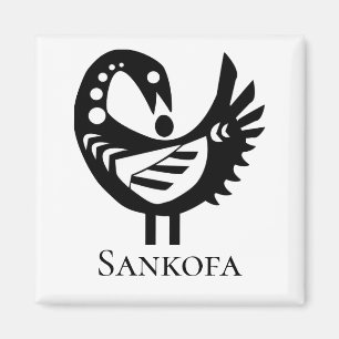 Adinkra Symbol SANKOFA Bird Magneet