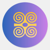 Adinkra-symbool (kracht) sticker (Voorkant)