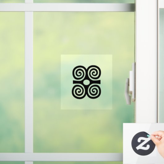 Adinkra Symbool (nederigheid) Venster Cling Raamsticker (Huis)