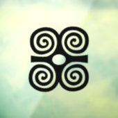Adinkra Symbool (nederigheid) Venster Cling Raamsticker (Vel 3)