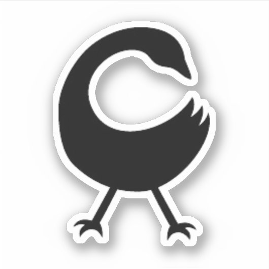 Adinkra Symbool (Sankofa) Vinyl Sticker (Voorkant)
