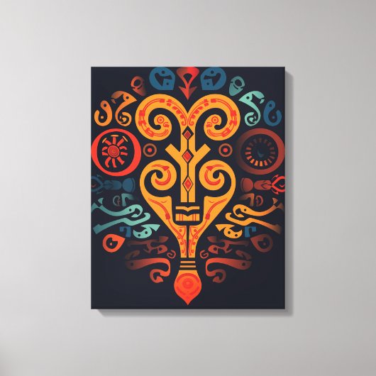 Adinkrasymbool Canvas Afdruk (Voorkant)