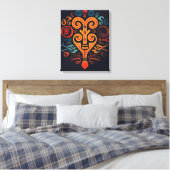 Adinkrasymbool Canvas Afdruk (Insitu (Slaapkamer))