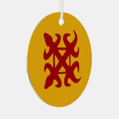 Adinkrasymbool (eenheid) metalen ornament (Voorkant Rechts)