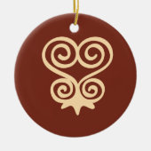 Adinkrasymbool (Sankofa) Keramisch Ornament (Voorkant)