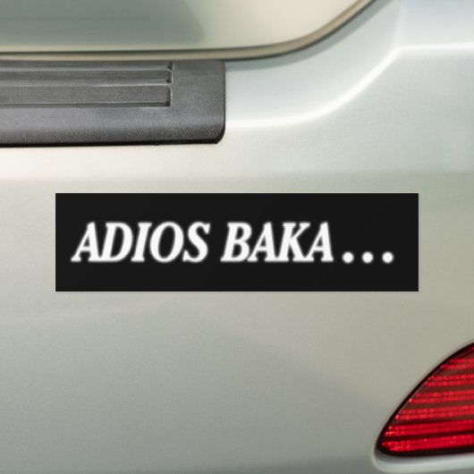 adios baka redux bumpersticker (Op auto)
