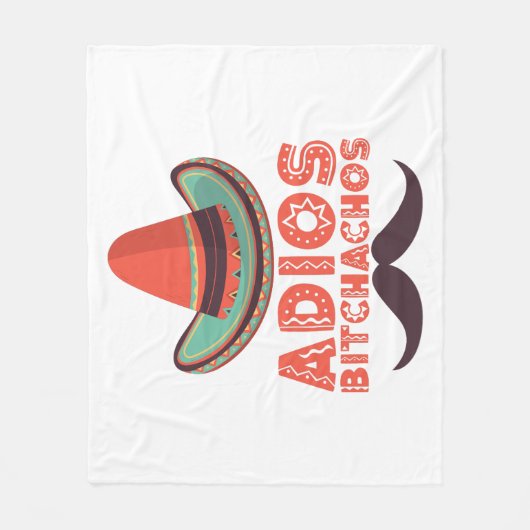 Adios Bitchachos Sombrero Retro Cinco De Mayo Fleece Deken (Voorkant)