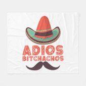 Adios Bitchachos Sombrero Retro Cinco De Mayo Fleece Deken (Voorkant (Horizontaal))