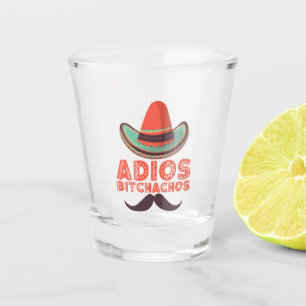 Adios Bitchachos Sombrero Retro Cinco De Mayo Shot Glas