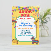 Adios Dos, 3rd Birthday Fiesta Invitation (Debout devant)