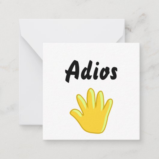 Adios       notitiekaartje (Voorkant)