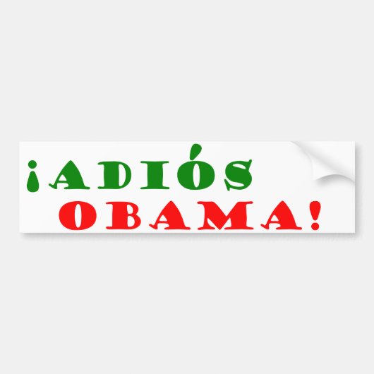 !Adiós, Obama! Bumpersticker (Voorkant)