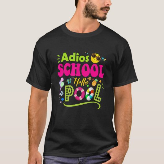 Adios School Hallo pool student 1 T-shirt (Voorkant)