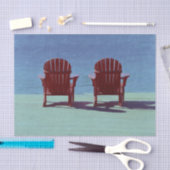 Adirondack Beach Chairs Blauwgroen Blue Rustic Tissuepapier (Craft)