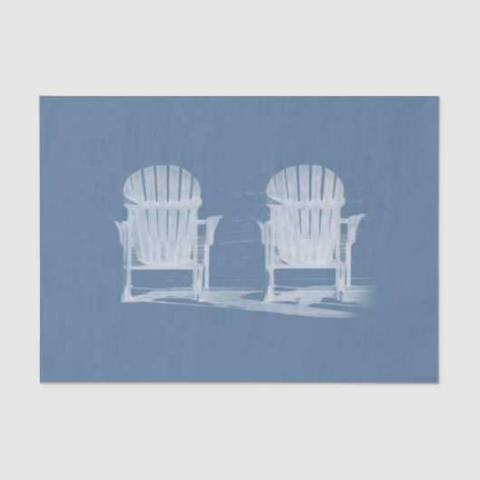 Adirondack Beach Chairs Light Blue White Rustic Tissuepapier (Voorkant)