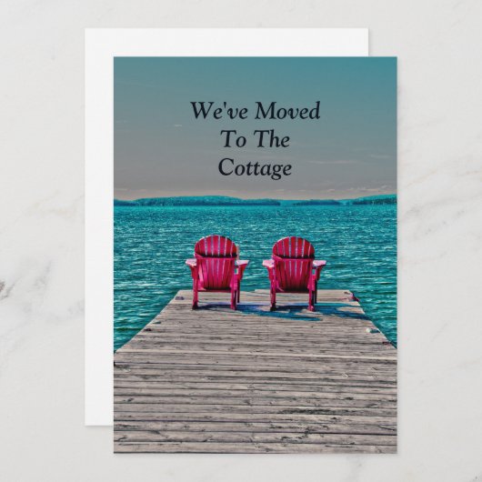 Adirondack Beach Chairs New Address Blauwgroen Mov Aankondiging (Voorkant / Achterkant)