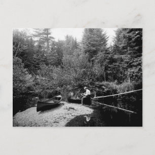 Adirondack Canoe Vissen Briefkaart
