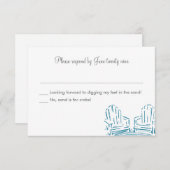 Adirondack Chairman Wedding Invitation RSVP (Voorkant / Achterkant)