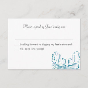 Adirondack Chairman Wedding Invitation RSVP Kaartje