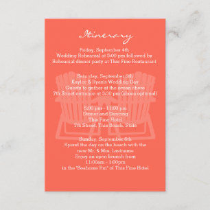 Adirondack Chairs Coral Intinerary Informatiekaartje