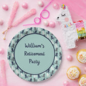 Adirondack Chairs Custom Message Aqua Blue Papieren Bordje (Feest)