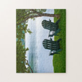 Adirondack Chairs facing a Lake - Photography Legpuzzel (Verticaal)