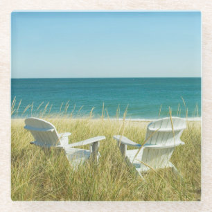 Adirondack Chairs in de Dunes Glazen Onderzetter