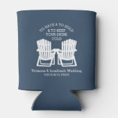 Adirondack Chairs Navy Blue Blikjeskoeler (Achterkant)