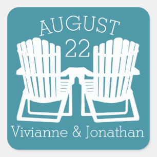 Adirondack Chairs Vierkante Sticker