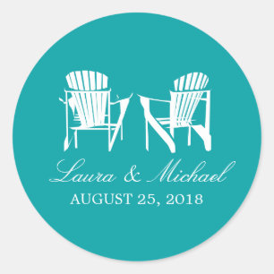 Adirondack Chairs Weddenschap Ronde Sticker
