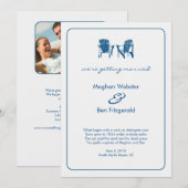 Adirondack Chairs Wedding Announcement Kaart (Voorkant / Achterkant)