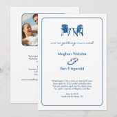 Adirondack Chairs Wedding Announcement Kaart (Voorkant / Achterkant)