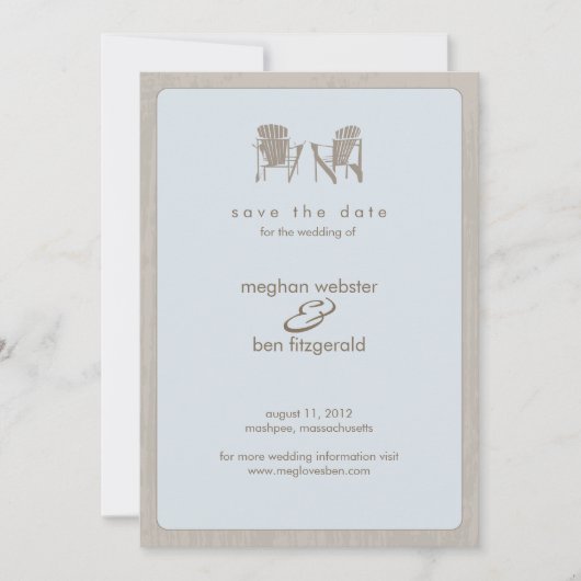 Adirondack Chairs Wedding Save the Date (Voorkant)