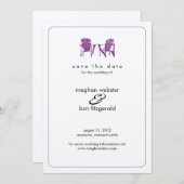 Adirondack Chairs Wedding Save the Date (Voorkant / Achterkant)