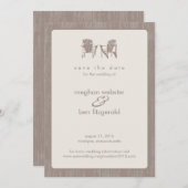 Adirondack Chairs Wedding Save the Date (Voorkant / Achterkant)
