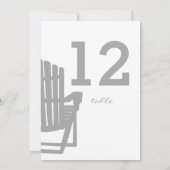 Adirondack Chaise Numéro de table Gris (Dos)