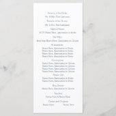 Adirondack Chaises Blue Beach Wedding Programme (Dos)