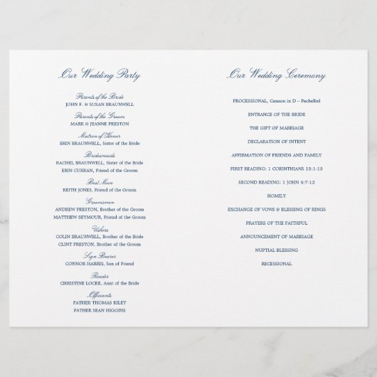 Adirondack Chaises de plage Programme de mariage b (Dos)